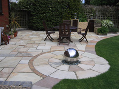 Patio and water feature